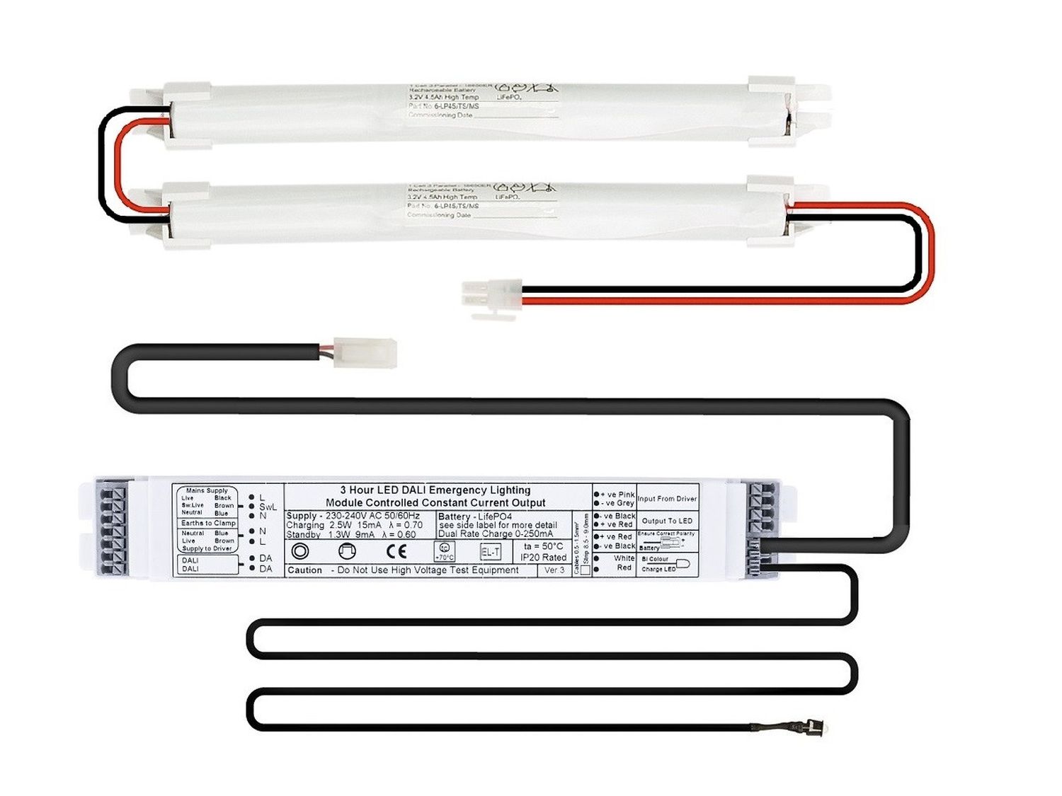 KORE – Slimline High Voltage / High Output 3 Hour DALI Addressable Emergency Conversion Pack