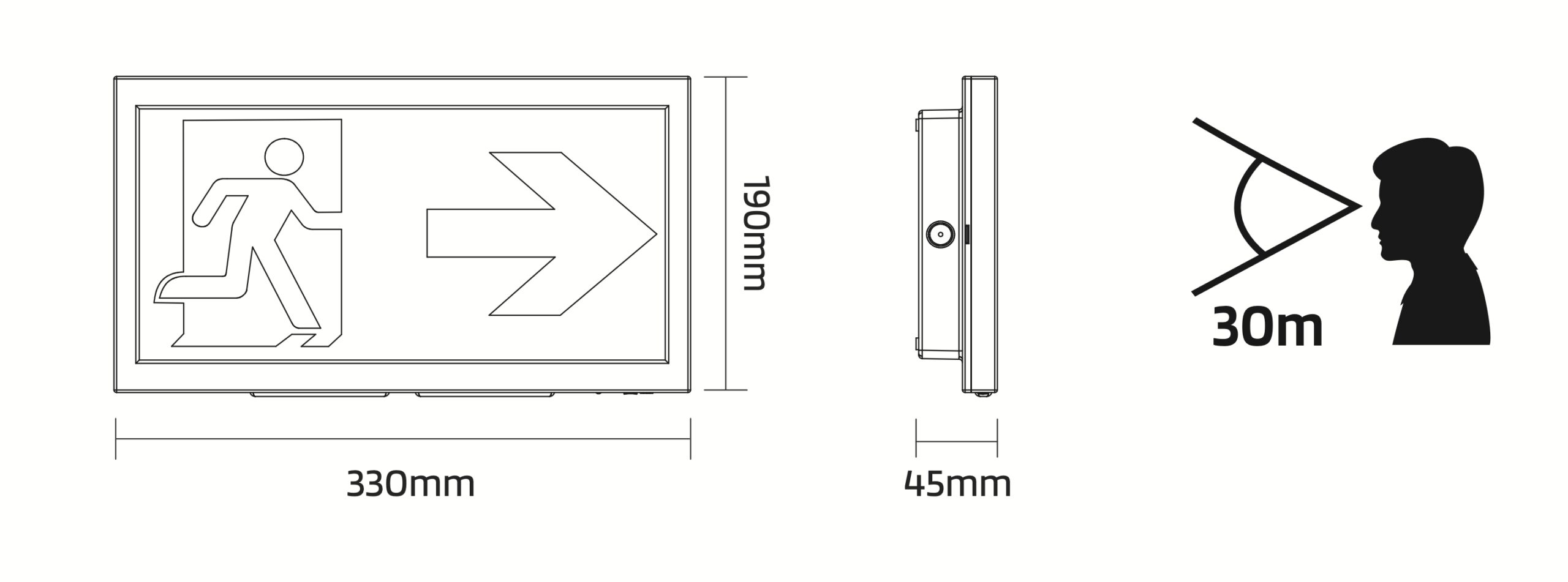 TARVOS – Surface Mounted Emergency Exit Sign