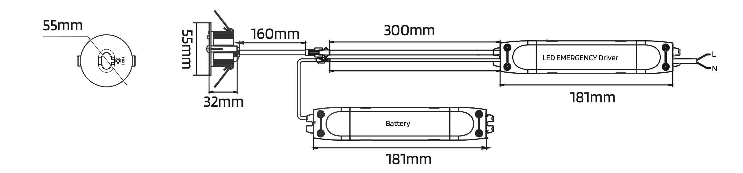 BESTLA – Recessed Non-Maintained Emergency Downlight