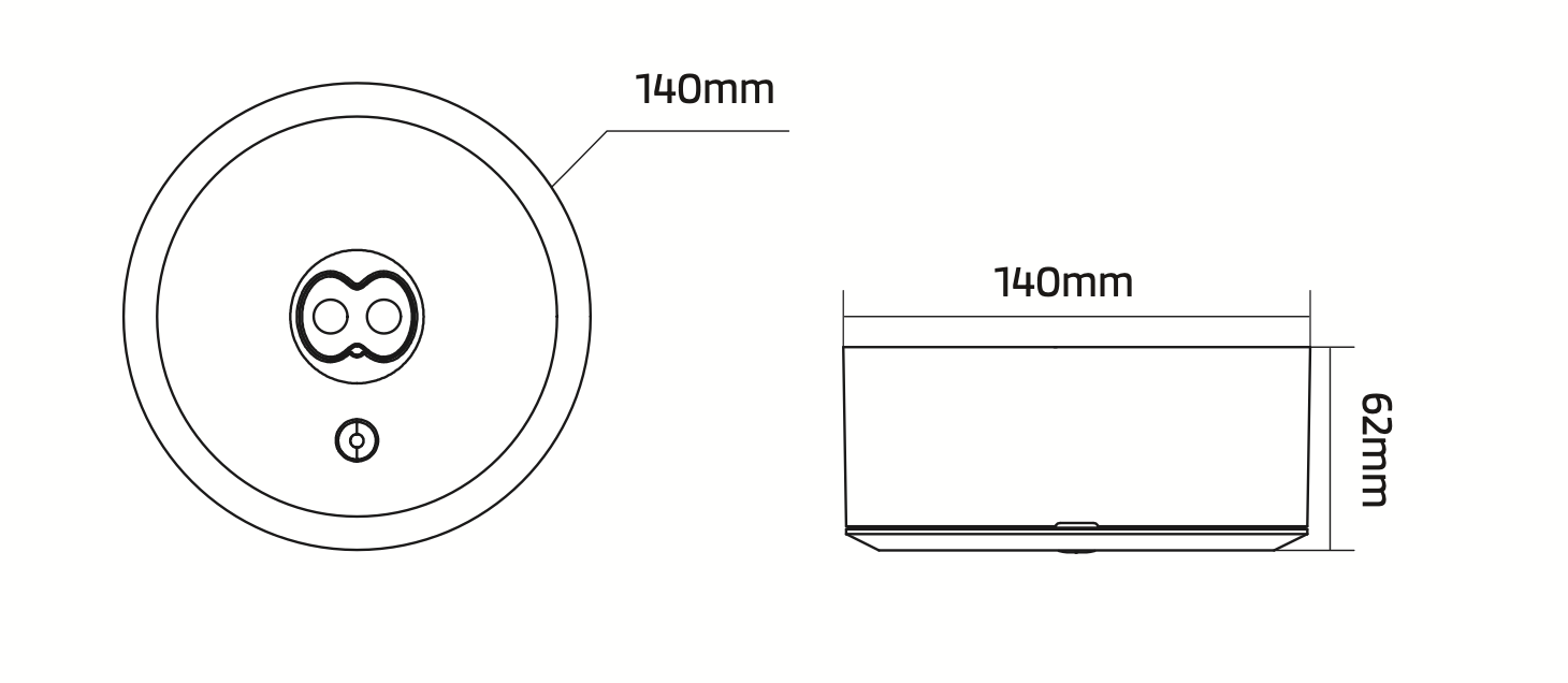OBERON – Recessed or Surface Mounted Non-Maintained Emergency Downlight