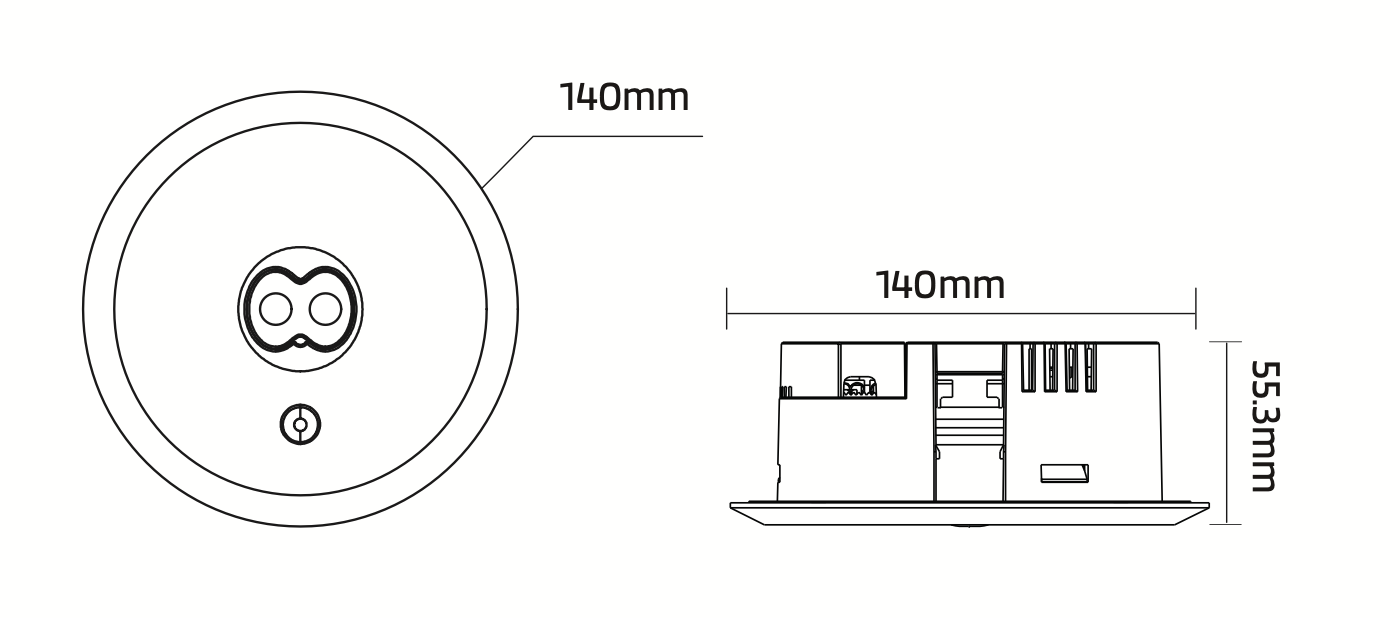 OBERON – Recessed or Surface Mounted Non-Maintained Emergency Downlight