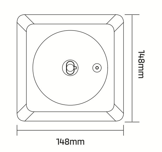 UMBRIEL – Surface Mounted Square Non-Maintained Emergency Downlight