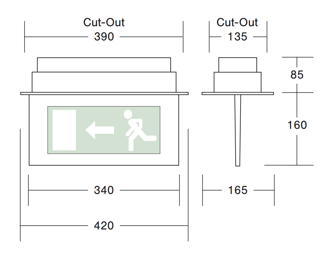 KALYKE – Recessed Emergency Exit