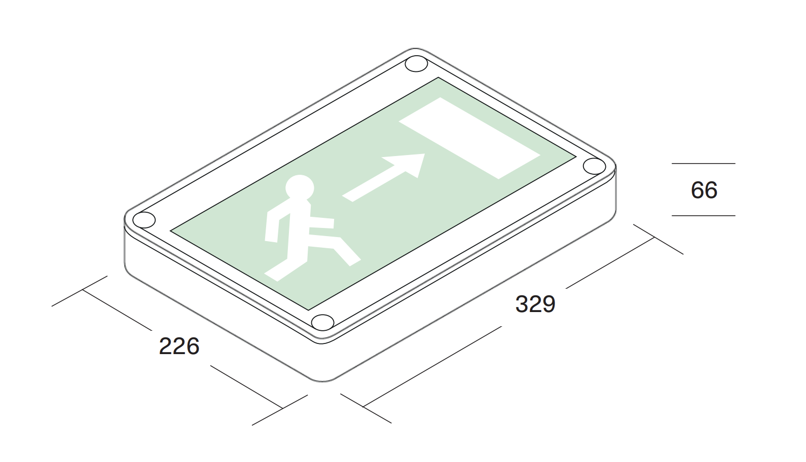 CYLLENE – Surface Mounted IP Rated Emergency Exit