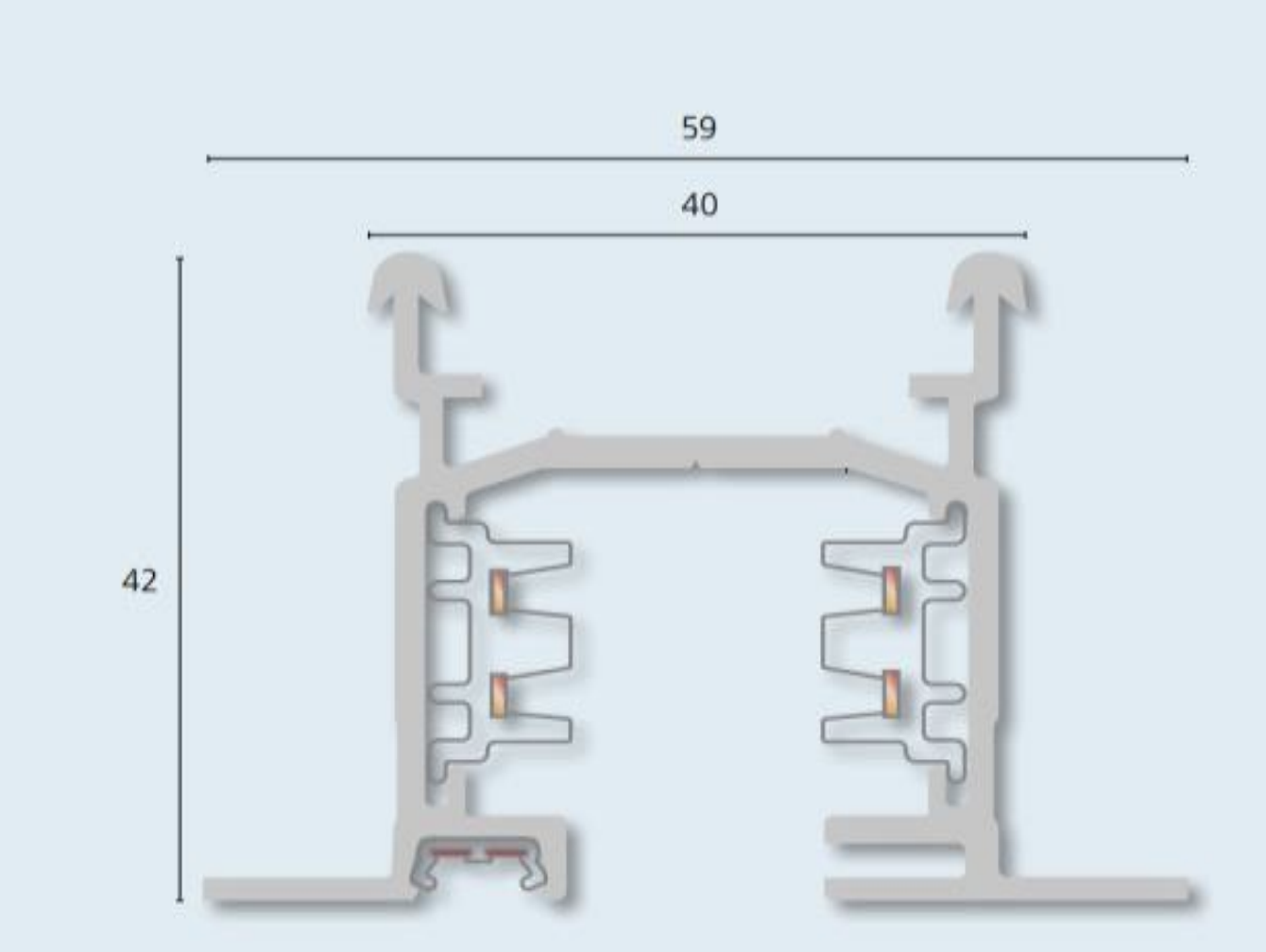 ZINNIA 240V Recessed Track