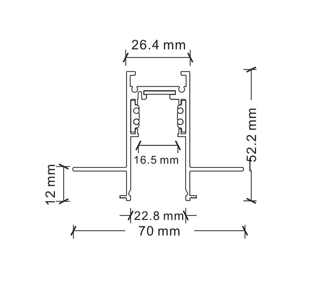 VIOLA 48V Recessed Trimless Track