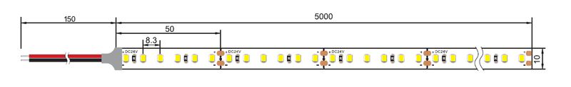 6W/m, 160 High Output LED Strip
